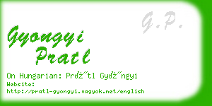 gyongyi pratl business card